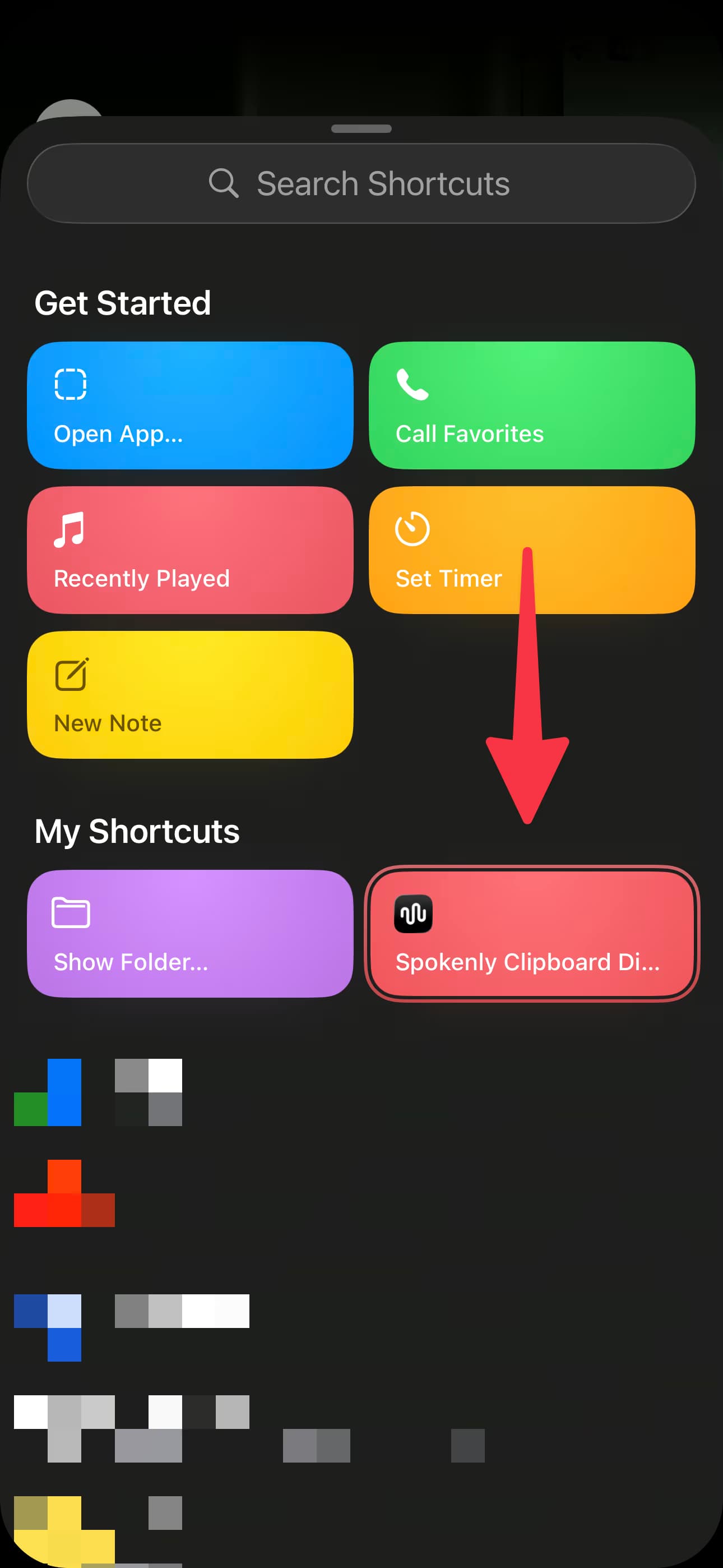 Picking the Spokenly shortcut