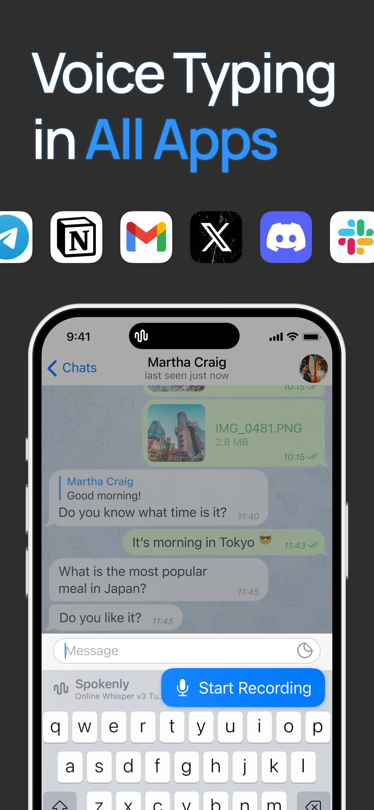 Voice typing in any app
